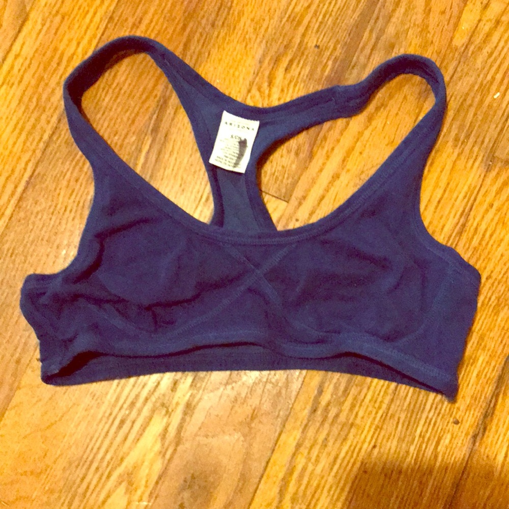 Blue sports bra